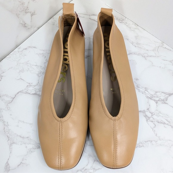 NEW Wonders Women's A-8661 Sand Tan Leather Dress Flat Size 10 - Picture 2 of 12